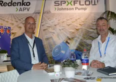 Alwin van der Wees and Peter Roessink of SPX Flow with a Johnson pump in the middle.                            
